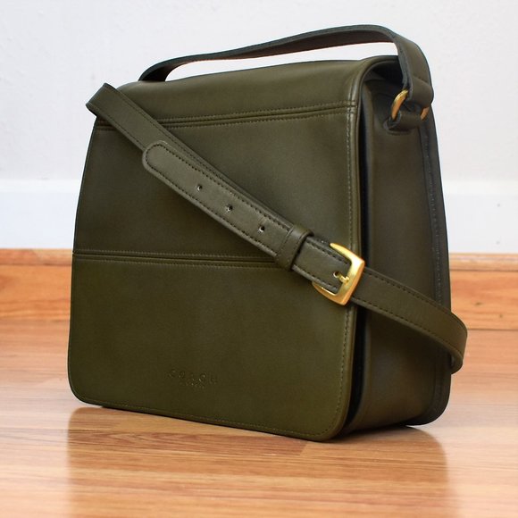 Coach Handbags - Coach Tribeca Saddle Flap #9092 Olive Loden Green